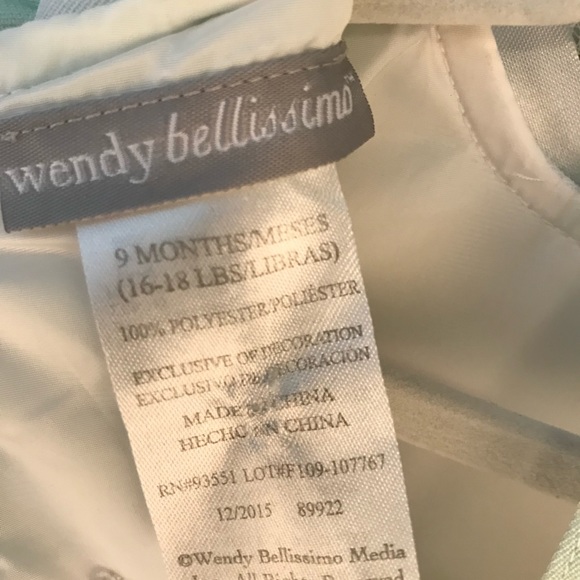 NWT Wendy Bellissimo dress mint 2 piece 9 mo - Picture 5 of 6
